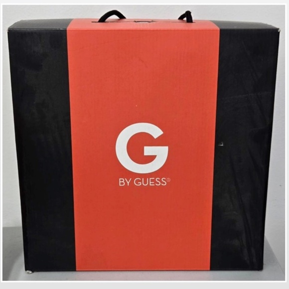 New G Guess Boots Womens Size 10 Heels Lace Up Combat Tan Gold Zipper Accent NWT - Picture 15 of 15